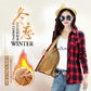 Warm Lattice Women Cotton Thickening Jacket Plaid Shirt - Blouses Shirts Female Tops (D19)(TB4)