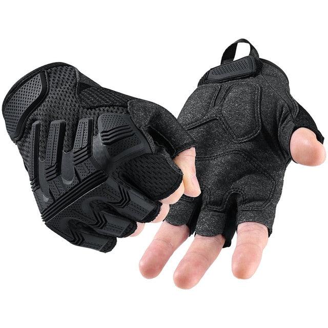 Full Finger Gloves Tactical Glove Black SWAT Mittens - Army Military Rubber Touch Screen Airsoft Bicycle Paintball (4AC1)