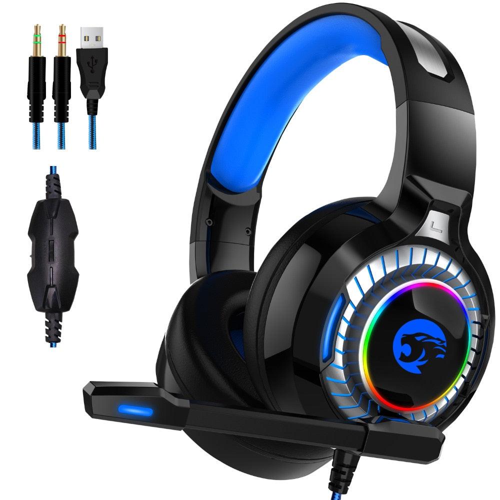 A60 PS4 Gaming Headset Wired 4D RGB Marquee Stereo Earphones Headphones with Microphone for New Xbox One/Laptop Tablet (AH)(F49)