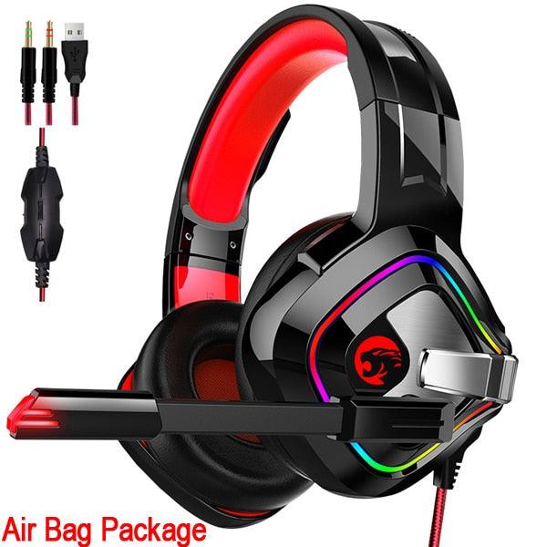 PS4 Gaming Headphones 4D Stereo RGB Headset with Microphone for New Xbox One/Laptop/PC Tablet Gamer (AH)(F49)