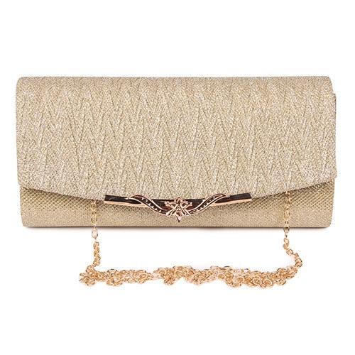 Gorgeous Shiny Women Evening Bag - Wedding Clutch Bag - With Chain - Luxury Glitter Party (D43)(WH1)(WH6)