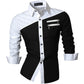 Trending Men's Casual Dress Shirts - Fashion Stylish Long Sleeve Slim Fit (D8)(TM1)