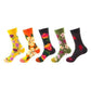 Trending Cotton Funny Socks - With Print Art - Women Happy Christmas Socks - Warm Winter 5 Pairs/set (D87)(3WH1)(2WH1)