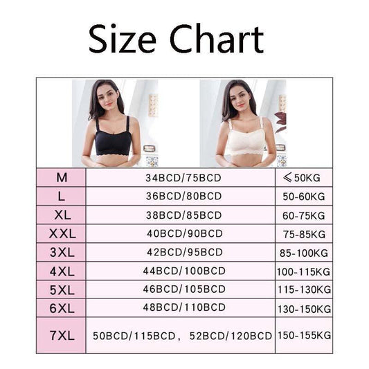 S 6XL Plus Size Sexy Front Closure Bra for Women Lace Lingerie Wireless Non  Removable Padded Sports Bras for, Beige, Small : : Clothing, Shoes  & Accessories