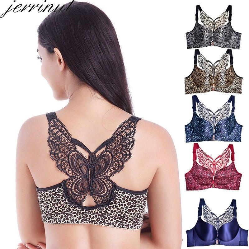 Chic Sexy Women's Bra - Seamless Plus Size Bra - Front Closure Leopard Bras (TSB3)