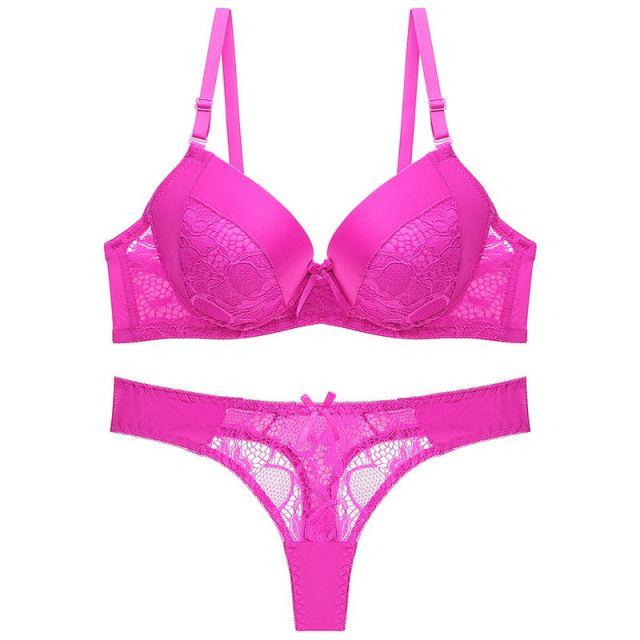 Sexy Gorgeous Women's Bra Set - No Straps Underwear - Brief Set - Push Up Plus Size Bra + Thong (TSB4)