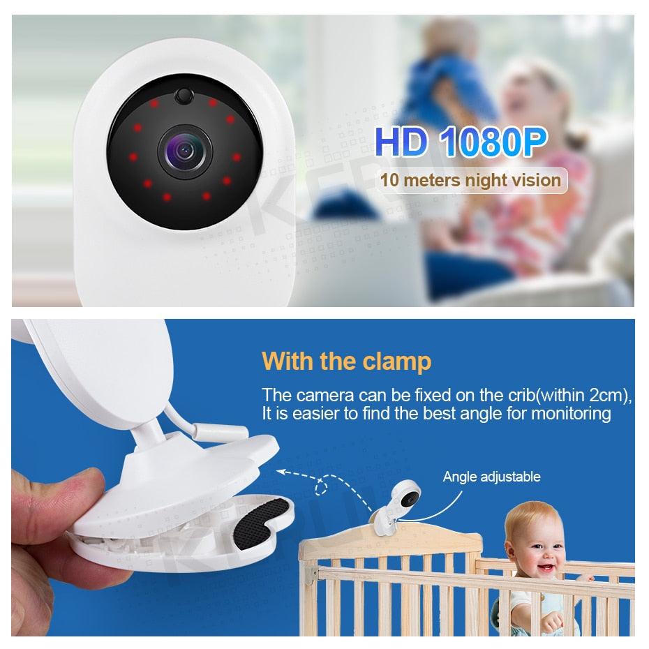KERUI 4.3 inch Screen 2MP 1080P Wireless Video Nanny Baby Monitor With Camera Security Babyfoon Temperature Monitor Night Vision (MC8)(F54)