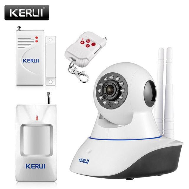 KERUI 720P Security Network WIFI IP camera 1.0MP HD Wireless Digital Home Security camera IR Infrared Night Vision Alarm System (MC8)(F54)
