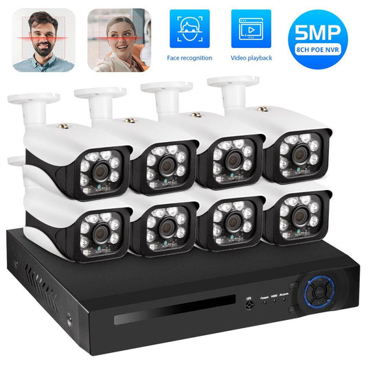 KERUI 8CH 5MP Wireless NVR POE Security Camera System Outdoor IR-CUT CCTV Video Surveillance Video Recorder Kit Face Record (MC8)(1U54)