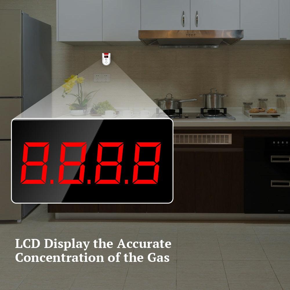 KERUI GD13 LPG GAS Detector Alarm Wireless Digital LED Display Natural Leak Combustible Gas Detector For Home Alarm System (D52)(MC8)