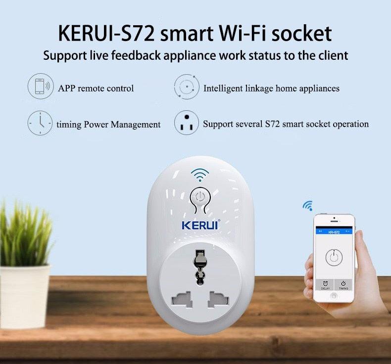 KERUI S72 wifi power socket plug outlet,smart Home Automation APP Control swit With EU AU US UK plug for iphone xiaomi Android (MC8)