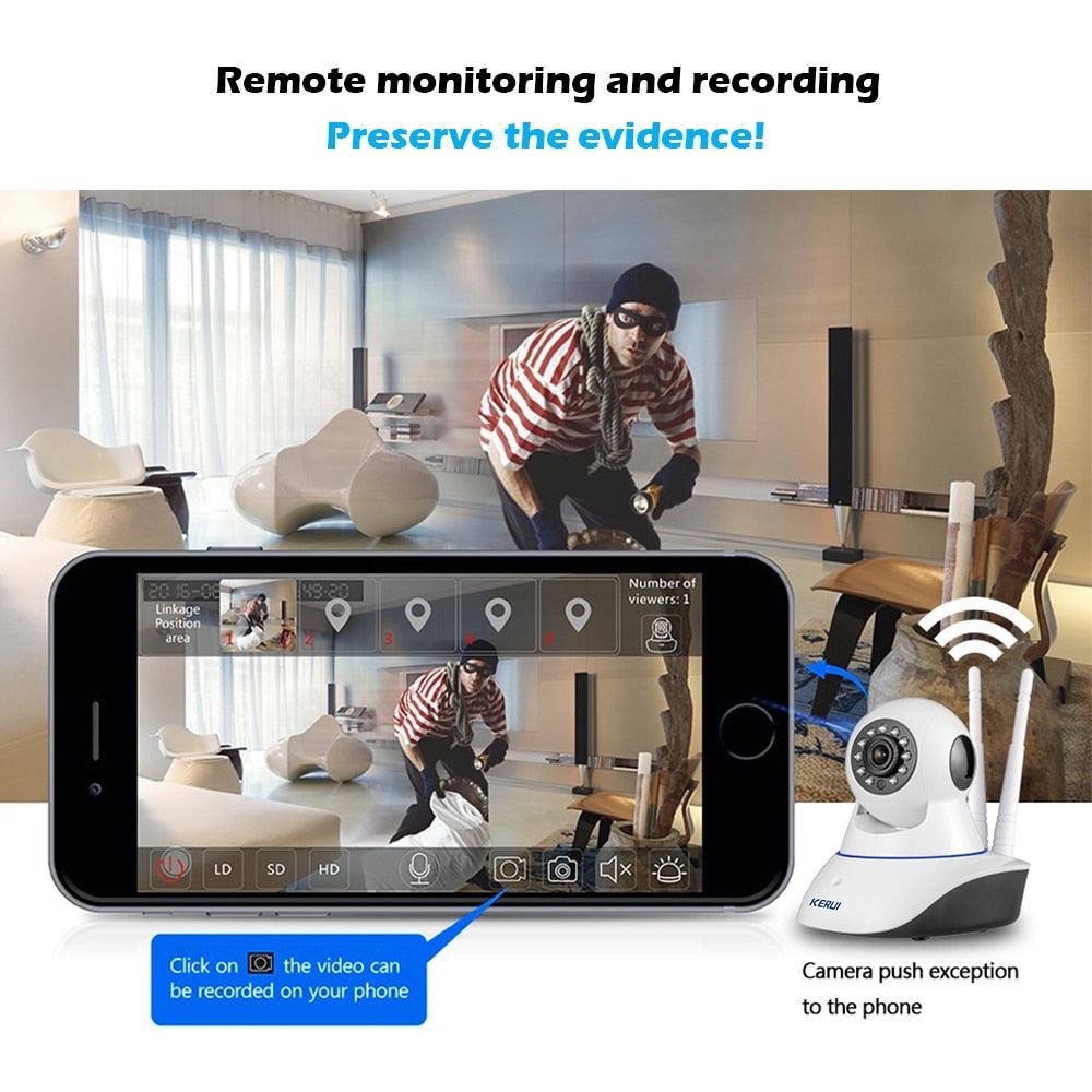 KERUI Wireless 720P 1MP HD WiFi IP camera Webcam Home Security Camera Surveillance - Yoosee APP Pan Tilt IR Cut (MC8)(F54)