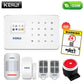 KERUI Wireless Smart Home GSM Security Alarm System Kit APP Control With Auto Dial Motion Detector Sensor Burglar Anti Theft SMS (MC8)(F54)