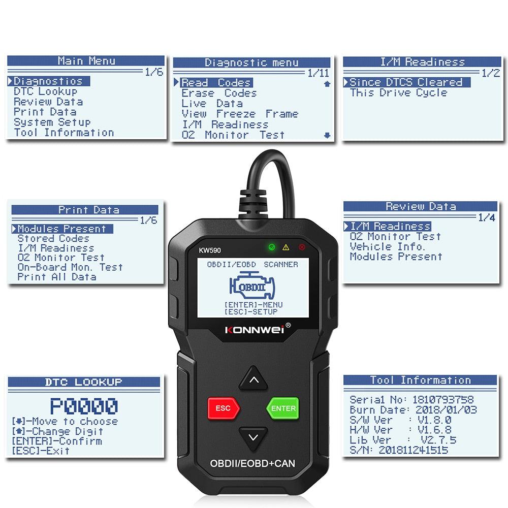 Great Car Diagnostic Scanner - Auto OBD 2 Auto Diagnostic Tool Car Scanner Tools (1U89)