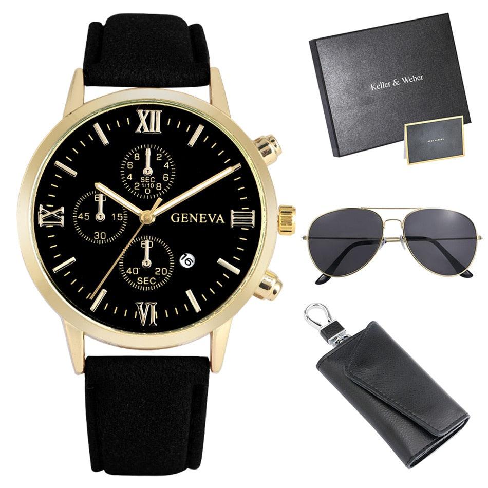 Men Watches Sunglasses Key Package - High Grade Box Watch Sets (D84)(1MA1)