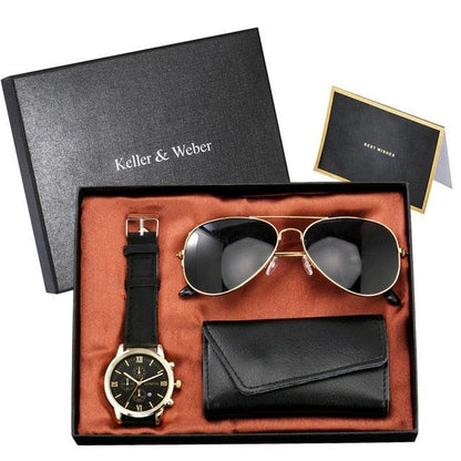 Men Watches Sunglasses Key Package - High Grade Box Watch Sets (D84)(1MA1)