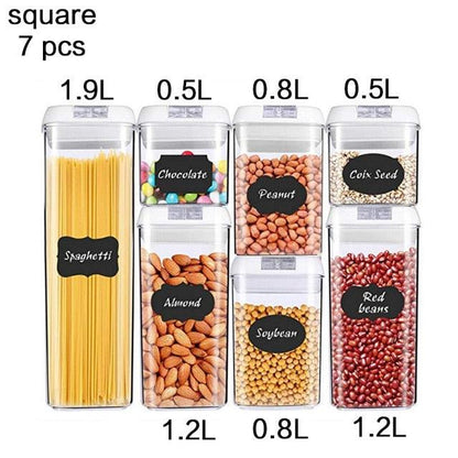 Kitchen Food Storage Container Box Plastic Candy Box Fruit Basket Grain Transparent Sealed (D61)(AK8)