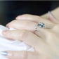 Cute Kitten Crystal Ring - Blue Eyes Silver Color Ring (2U81)