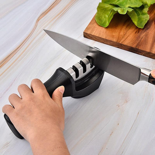 Knife Sharpener Removable - 3 Stages Stainless Steel Professional High Quality Kitchen Sharpening (AK5)