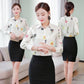 Fashion Women Shirts - Chiffon Women Blouses - Elegant Office Lady Print Shirt - Plus Size (D19)(TB4)