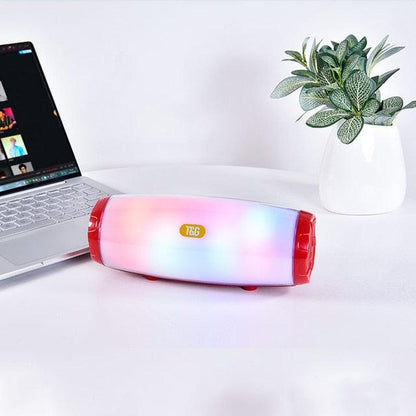 Great LED Bluetooth Speaker Portable Outdoor Loudspeaker Wireless Mini Column 3D 5W Stereo Music Surround Support FM TF Card Bass Box (HA)(F57)