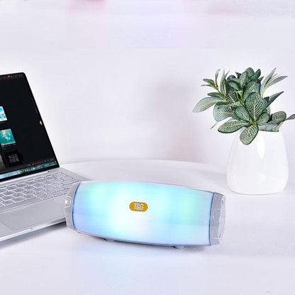 Great LED Bluetooth Speaker Portable Outdoor Loudspeaker Wireless Mini Column 3D 5W Stereo Music Surround Support FM TF Card Bass Box (HA)(F57)