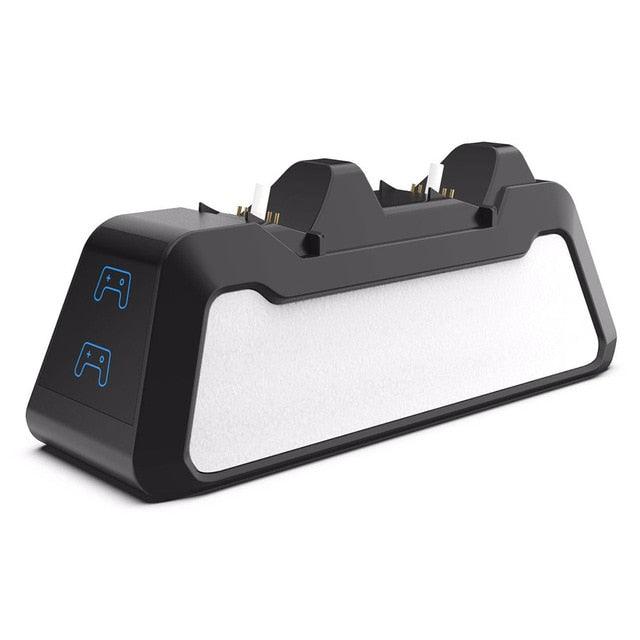 LED Controller Charger Cradle For Sony PS5 Controller Dual USB 3.1 5V Fast Charging Stand Station Dock Type-C Charger Dock (RG)(F55)