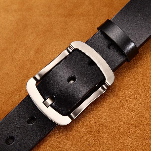 Men's Belt - Leather Pin Buckle Genuine Belts (MA1)(F17)