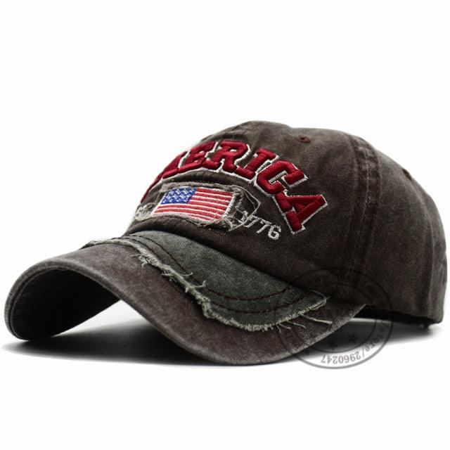 overs Cap - Baseball Cap - Men's Caps Letter Washed Cotton Vintage (2U102)