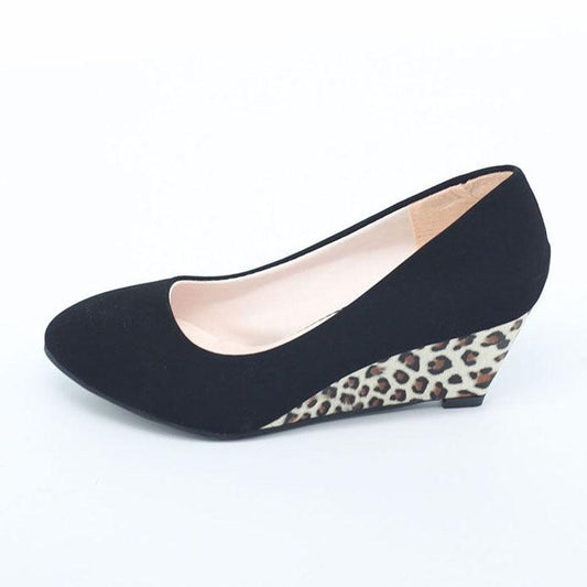 New Women's Classic Pumps Shoes - Sexy Wedges Heels Leopard Shoes (SH1)
