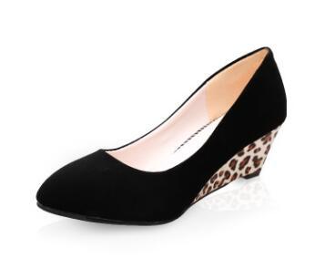 New Women's Classic Pumps Shoes - Sexy Wedges Heels Leopard Shoes (SH1)