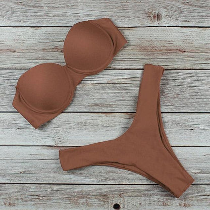 Nice Women Swimwear - Trending Leopard Brazilian Bikini Set - Push Up Bathing Suit - Female Summer Beach Wear (TB8D)