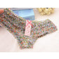 Cute Ladies Sexy Ruffles Butt Underwear - Sheer Bowknot - Rainbow Briefs Panties (1U28)