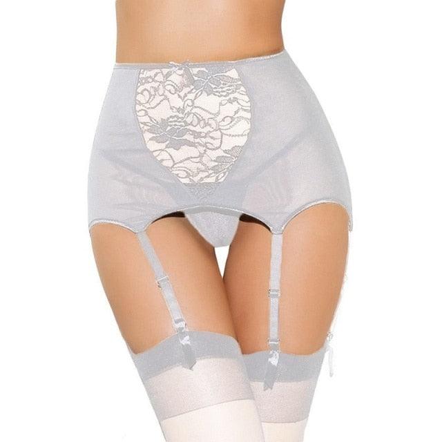 Sexy Ladies Suit - Wild Hollow High Waist - Silk Yarn Stitching Garter + Bottom Pants (1U28)(1U29)