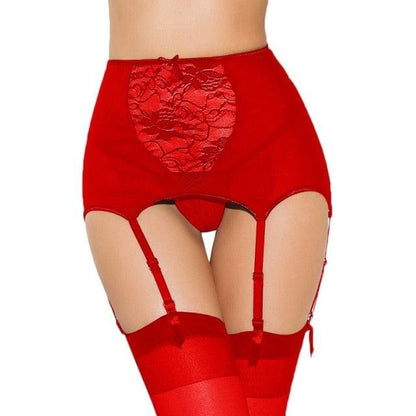 Sexy Ladies Suit - Wild Hollow High Waist - Silk Yarn Stitching Garter + Bottom Pants (1U28)(1U29)