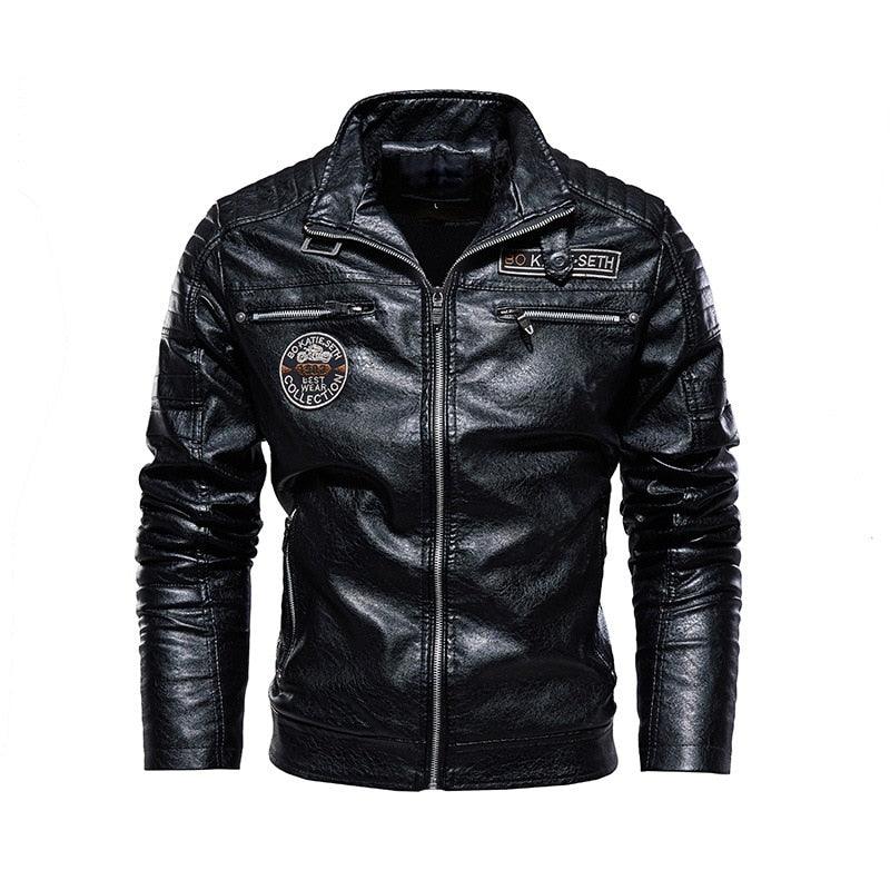 Mens Winter Warm Faux Fur Hooded Jacket Coats Casual Zip Motorcycle  Outerwear 