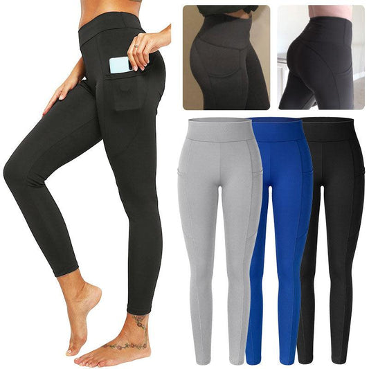Trending Women' Leggings With Pocket - Mid Waist Perfect Fit Legging - Seamless Fitness Workout Butt Lifting (1U31) (1U24)