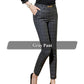 Great Plaid Pants With Pocket - Fashion Style Ankle Length Pencil Trousers - Women Casual Elegant Office Lady Pants (D25)(BP)