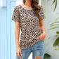Cute Leopard T-shirt - Summer Short Sleeve Tops - Women Casual O-neck Cotton T Shirts (3U19)
