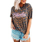 Cute Leopard Women T Shirt - Blondie Letter Graphic Top - Causal Vintage Summer Clothes (TB2)