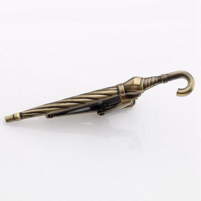 Fashion Gold Color Umbrella Tie Clips - Suit Clasp Clip Business Wedding Tie Bar (MA4)