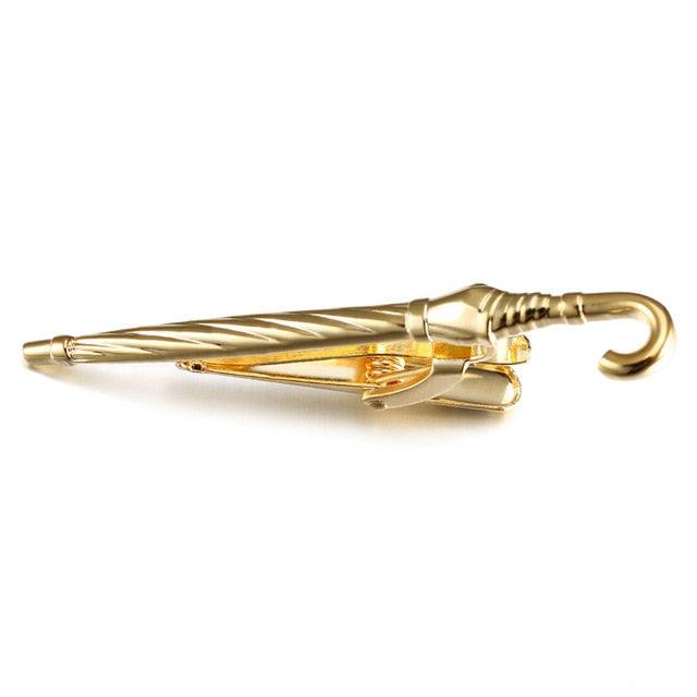 Fashion Gold Color Umbrella Tie Clips - Suit Clasp Clip Business Wedding Tie Bar (MA4)