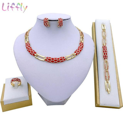 Amazing Women Dubai Jewelry Sets - Luxury Bridal Nigerian Wedding African Beads Jewelry Set (3JW)(5JW)(7JW)