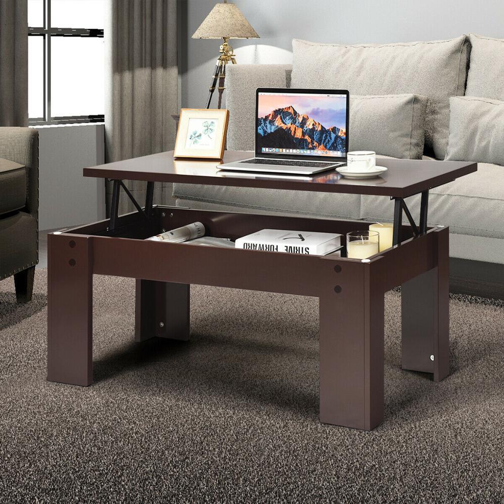 Lift Top Coffee Table Pop-UP Cocktail Table w/Hidden Compartment & Shelf (D67)(FW6)(FW1)(1U67)