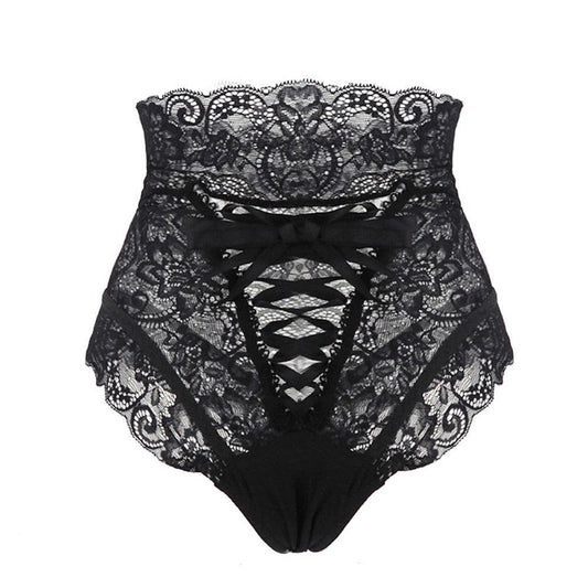 Trending Women Sexy Underwear - Lace Hollow Out Ultra Thin High Waist Panties (2U28)(2U29)