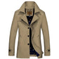 Long Jacket - Men Thin Windbreaker Pockets Khaki Outerwear Windproof Jackets (2U10)(2U100)