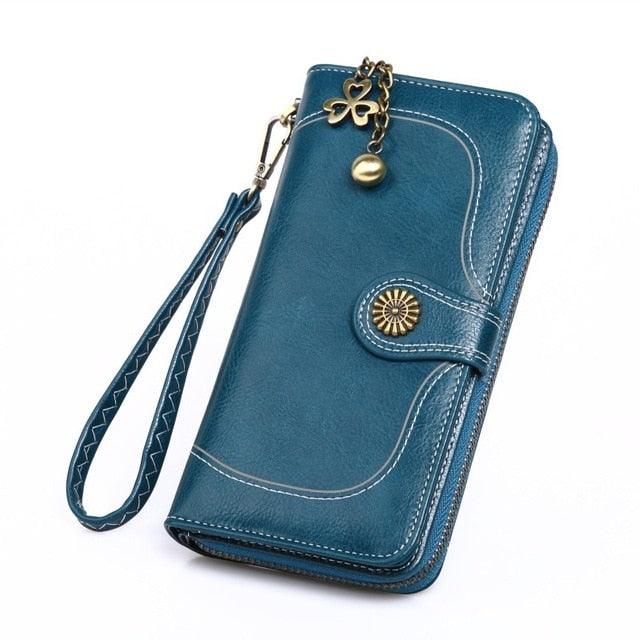 Long Wallet PU Bag - National Style Zipper Credit Card Money Holder Bags (1U79)