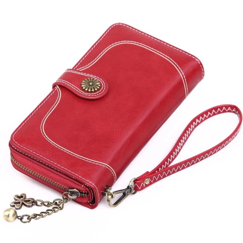 Long Wallet PU Bag - National Style Zipper Credit Card Money Holder Bags (1U79)