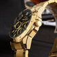 Luxury Women Gold Color Watch - Business Stainless Steel 30 Meter Waterproof Lady Dress Watch (9WH3)(F82)