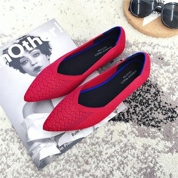 Luxury Women's Casual Shallow Mouth Flat Shoes - Breathable Soft Shoes (D40)(FS)(SH1)(CD)